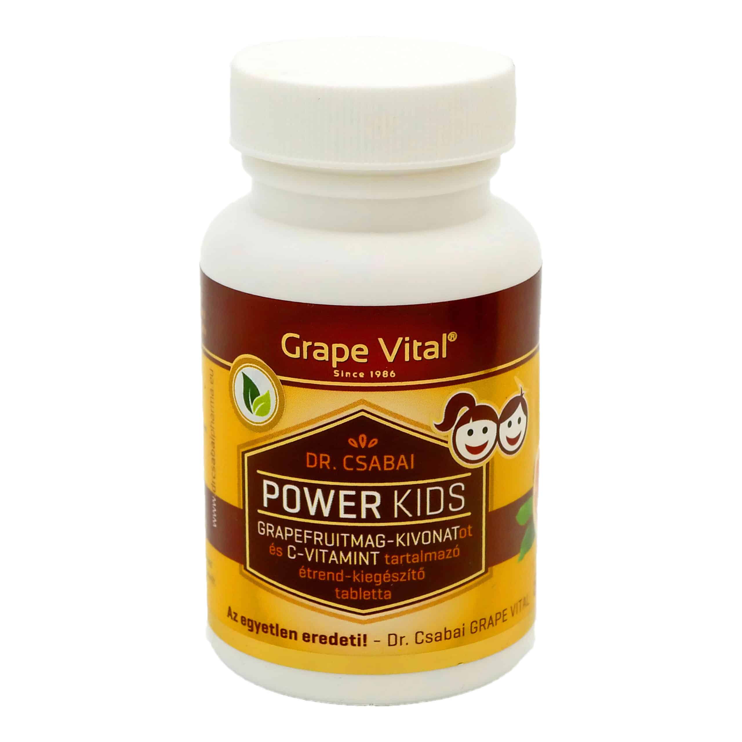 Grape Vital® POWER KIDS immunerősítő tabletta